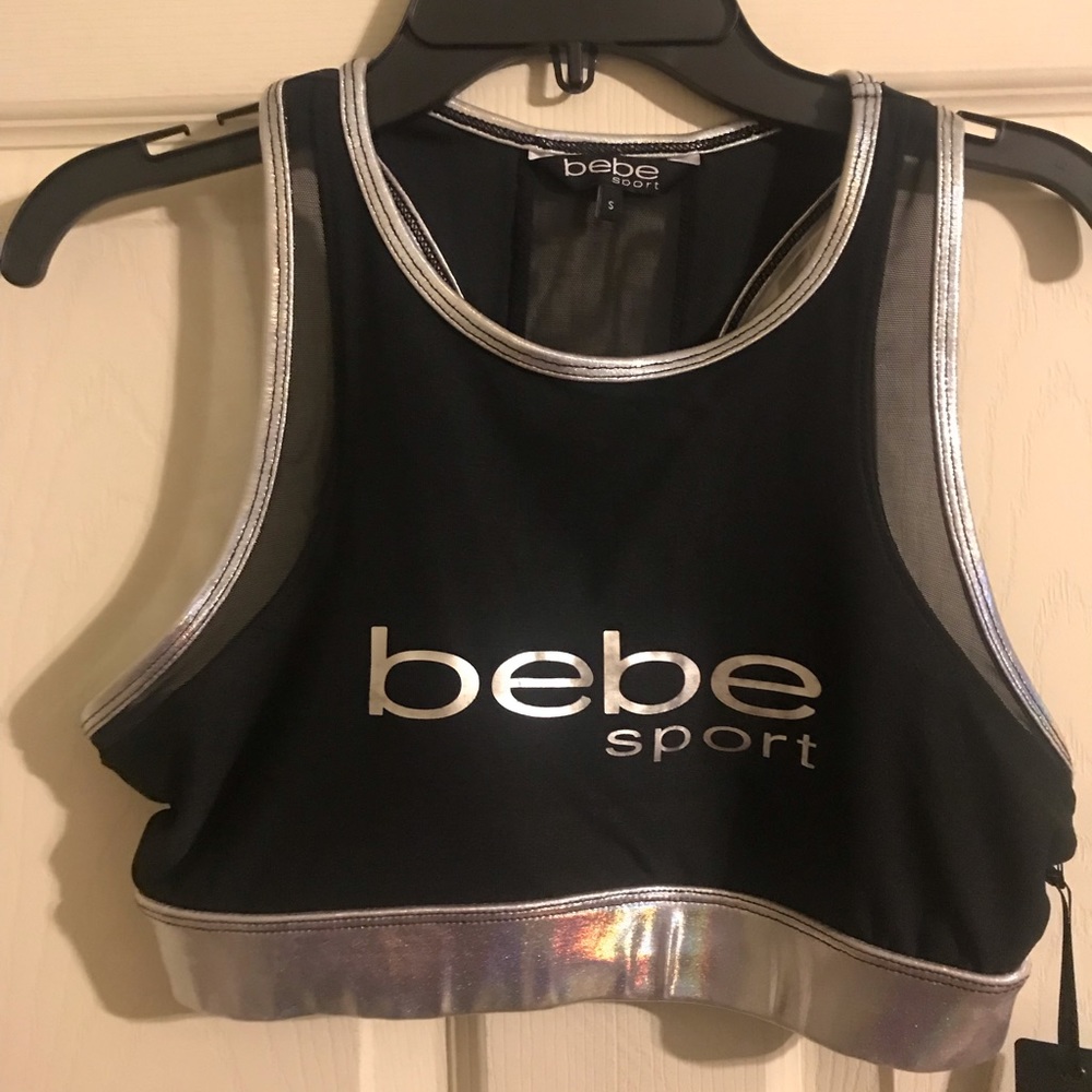 Black Bebe sports bra